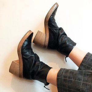 Marsell Black Ferro leather zip up ankle boots 37